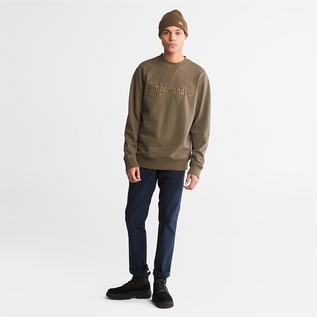 Timberland Mens Outdoor Heritage Crewneck Sweatshirt for Men in Dark Green
