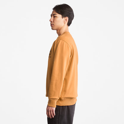 Timberland Mens Outdoor Heritage Crewneck Sweatshirt for Men in Dark Yellow