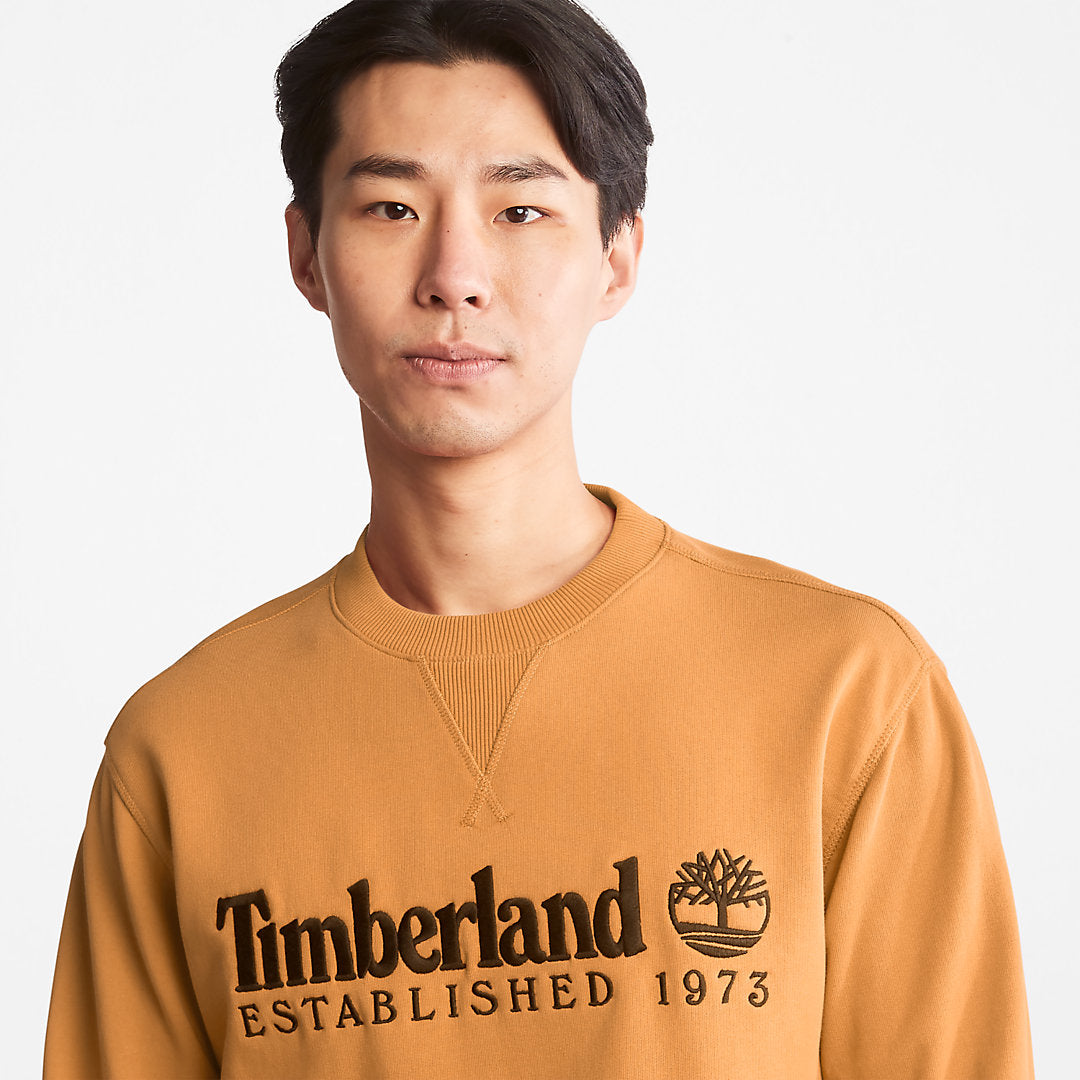 Timberland Mens Outdoor Heritage Crewneck Sweatshirt for Men in Dark Yellow