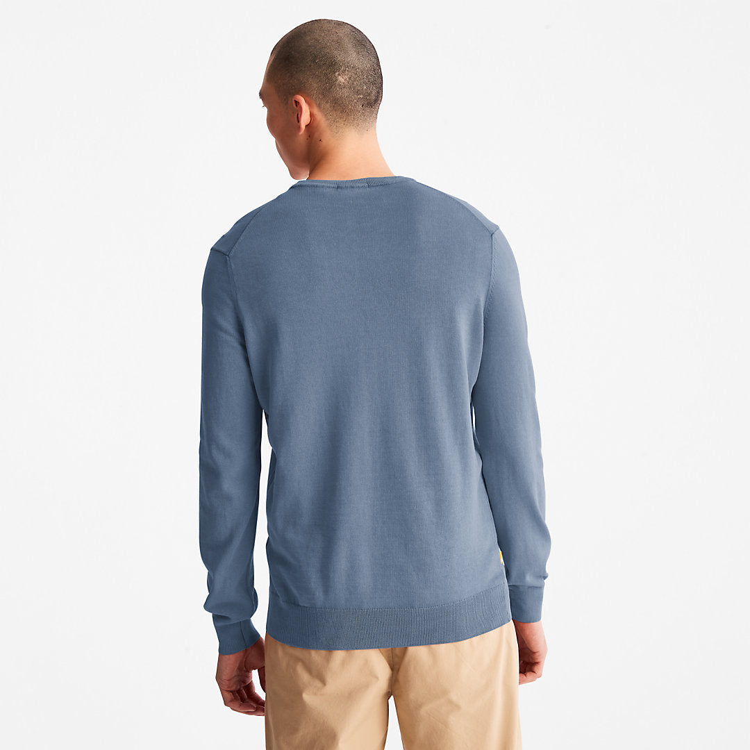 Timberland Mens Garment-Dyed Sweatshirt for Men in Navy