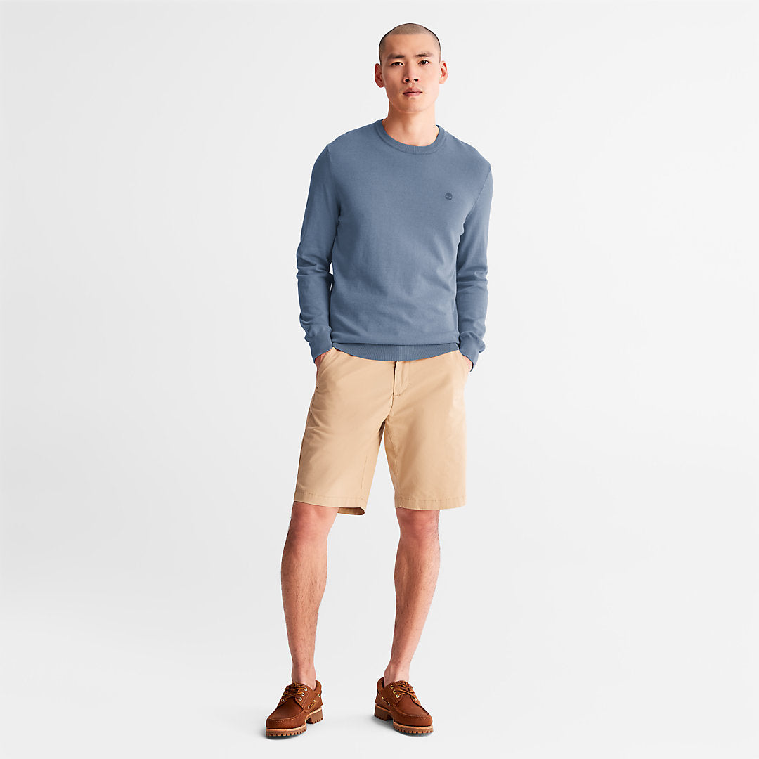 Timberland Mens Garment-Dyed Sweatshirt for Men in Navy