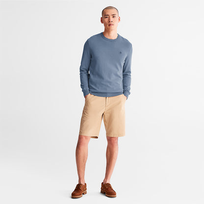 Timberland Mens Garment-Dyed Sweatshirt for Men in Navy