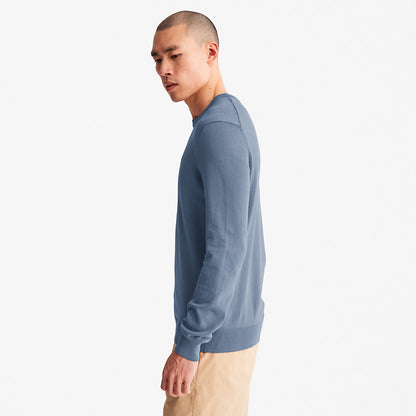 Timberland Mens Garment-Dyed Sweatshirt for Men in Navy