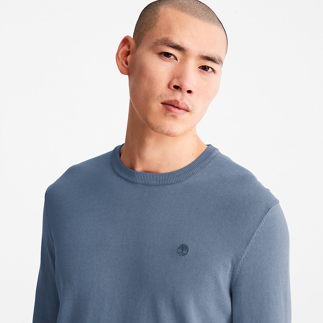 Timberland Mens Garment-Dyed Sweatshirt for Men in Navy