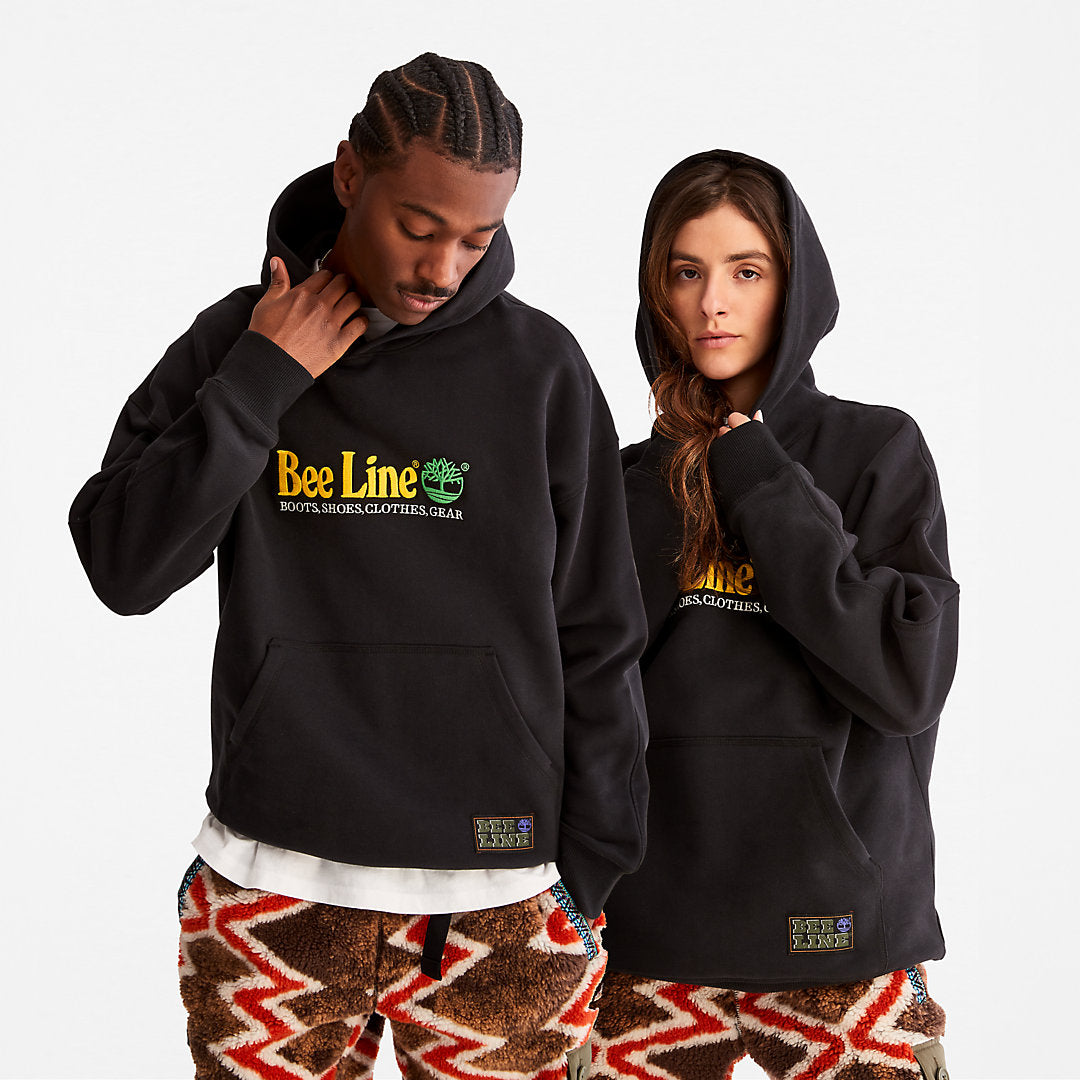 Timberland Mens Bee Line x Timberland® Logo Hoodie in Black