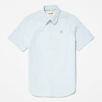 Timberland Mens SS Seersucker Shirt for Men in Green