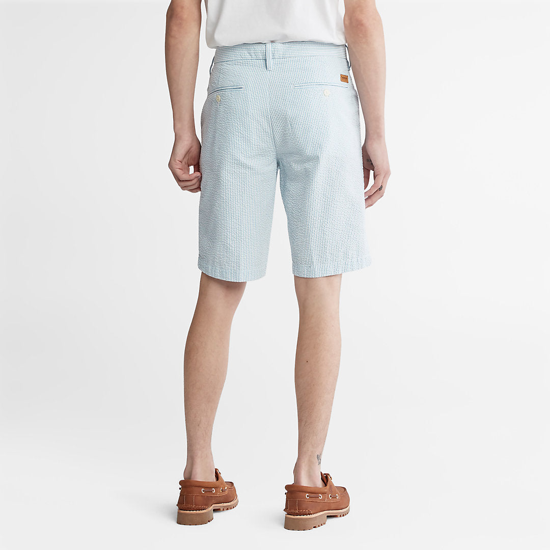 Timberland Mens Seersucker Shorts for Men in Blue