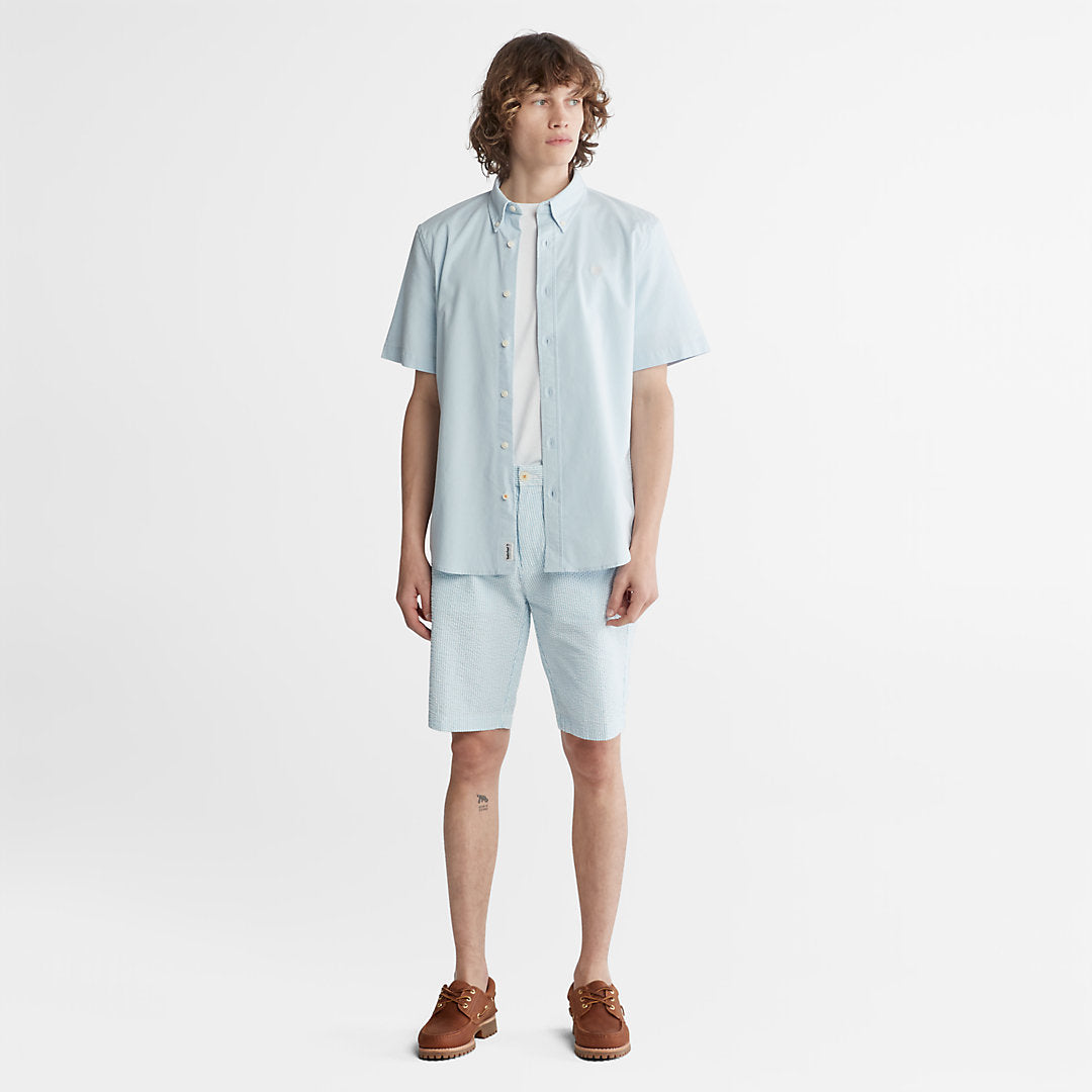 Timberland Mens Seersucker Shorts for Men in Blue
