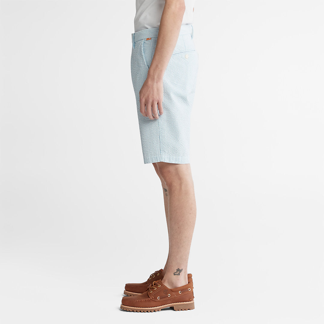 Timberland Mens Seersucker Shorts for Men in Blue