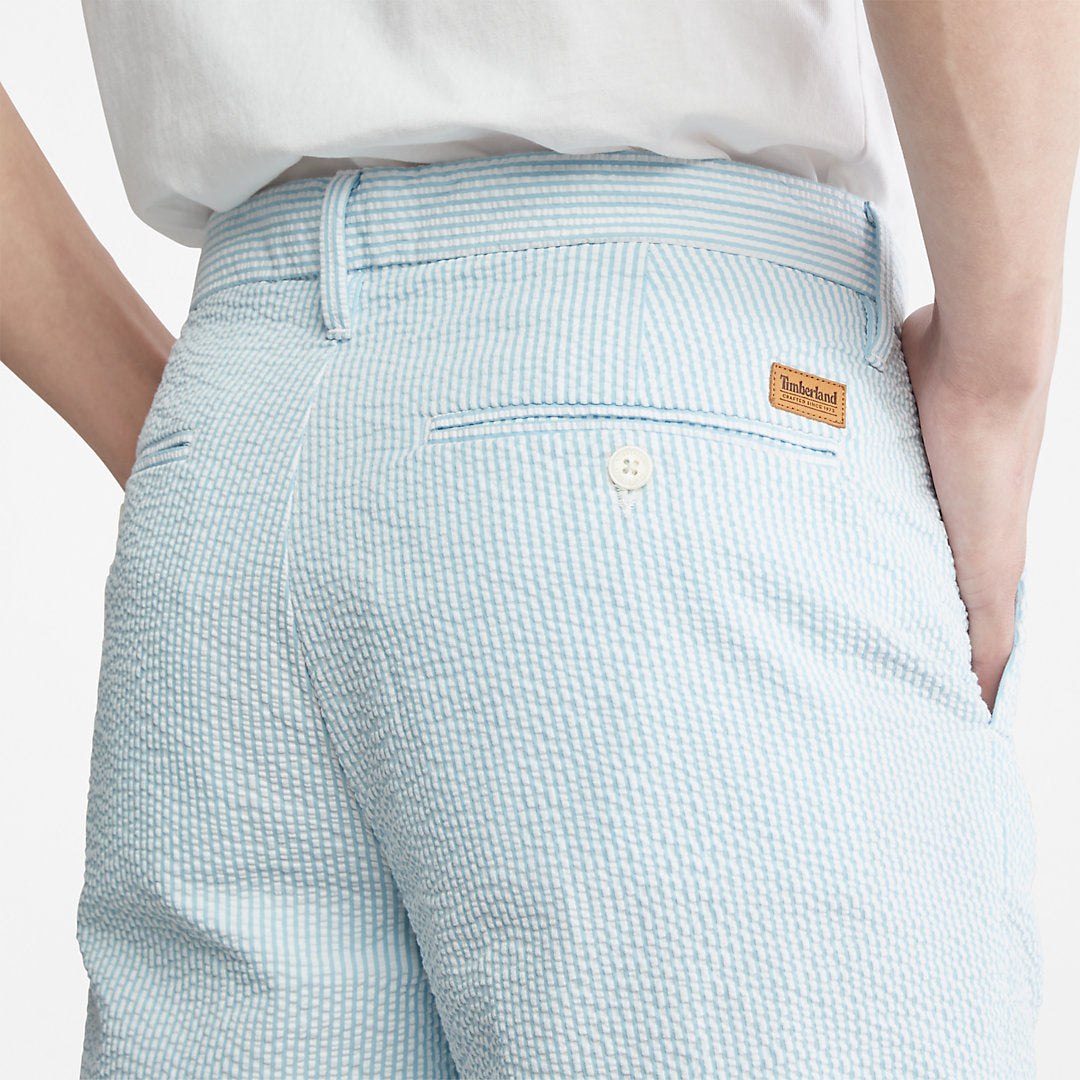 Timberland Mens Seersucker Shorts for Men in Blue