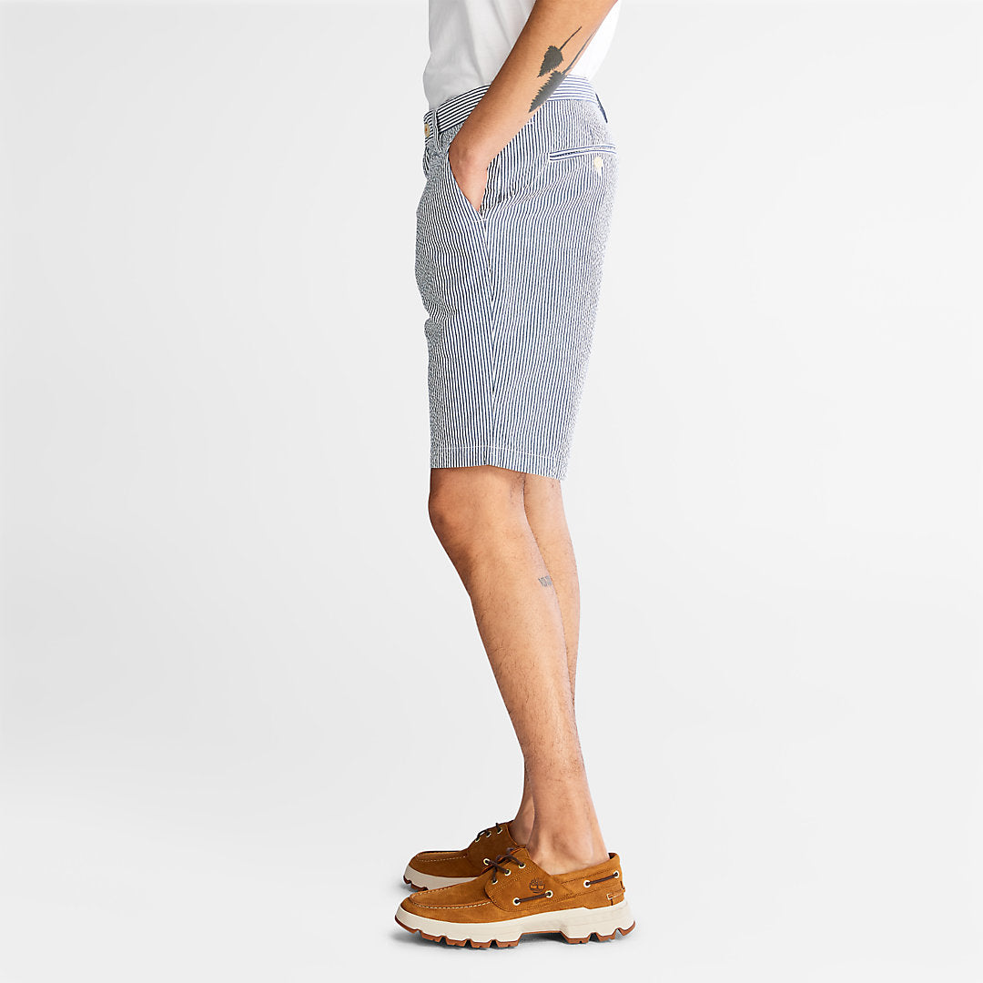 Timberland Mens Seersucker Shorts for Men in Blue