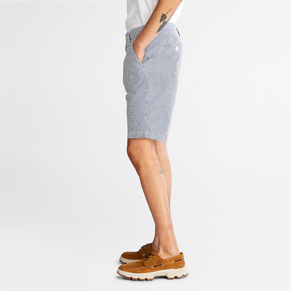 Timberland Mens Seersucker Shorts for Men in Blue