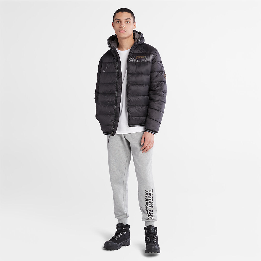 Timberland Mens Garfield Hooded Puffer Jacket for Men in Black