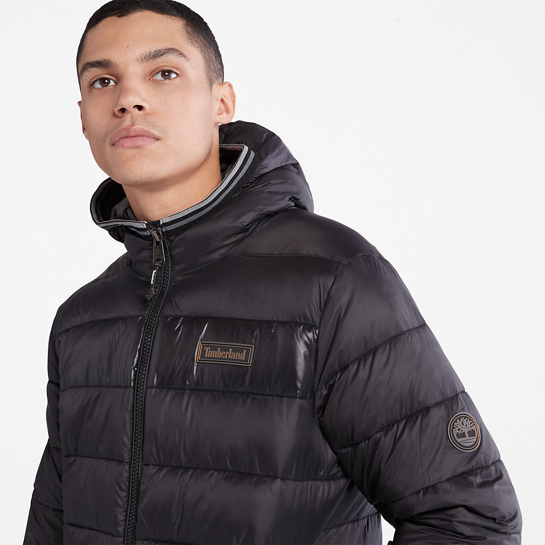 Timberland Mens Garfield Hooded Puffer Jacket for Men in Black