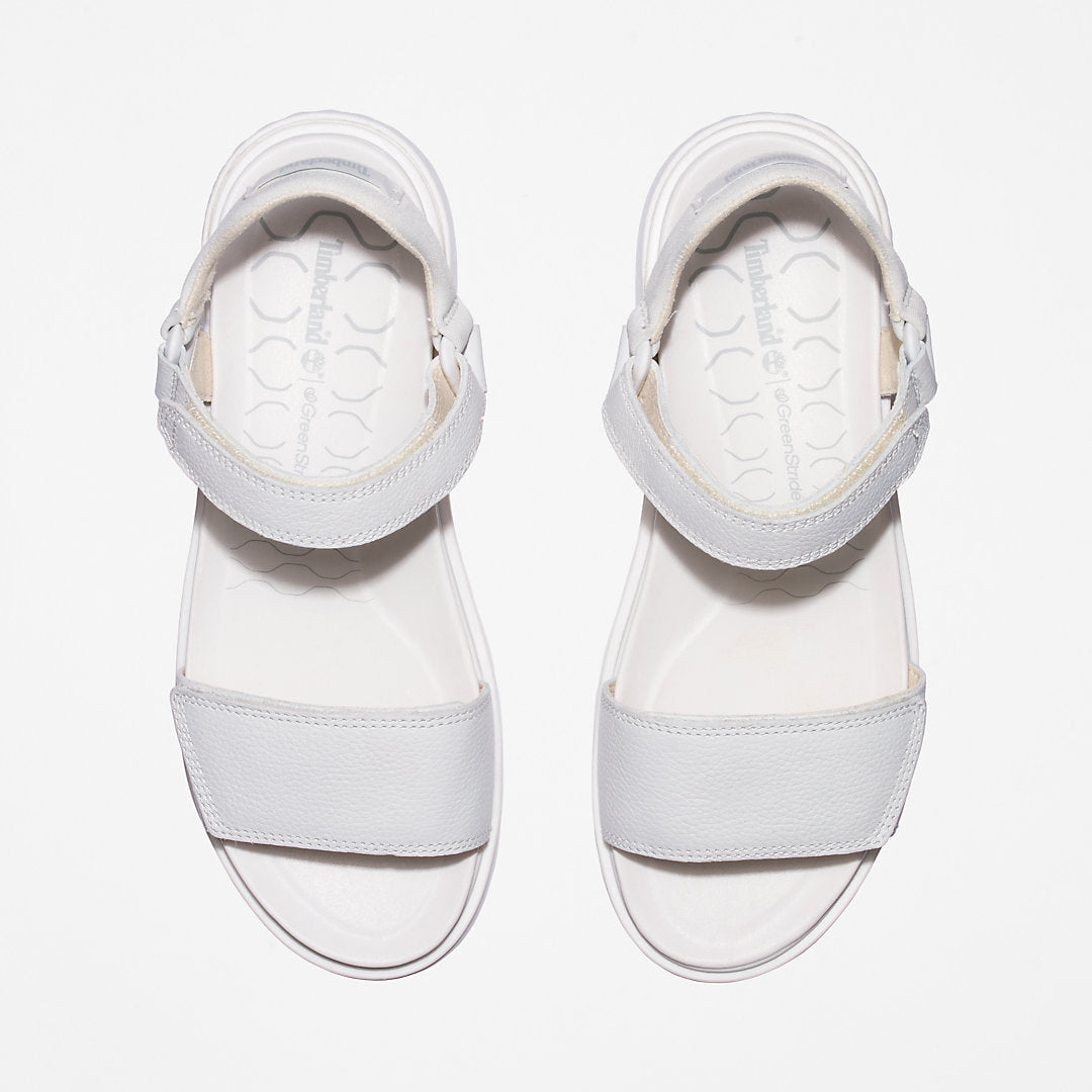 Timberland Womens Ray City Ankle Strap Sandal for Women in White
