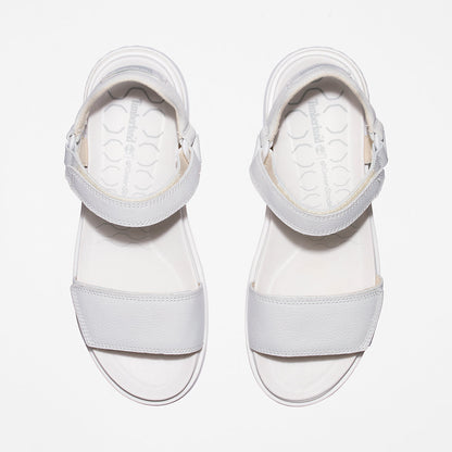 Timberland Womens Ray City Ankle Strap Sandal for Women in White