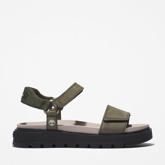 Timberland Womens Ray City Ankle Strap Sandal for Women in Dark Green