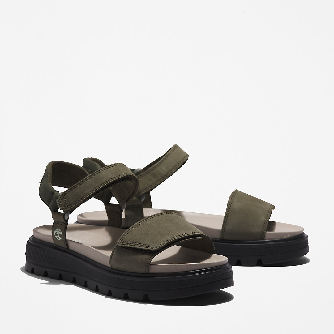 Timberland Womens Ray City Ankle Strap Sandal for Women in Dark Green
