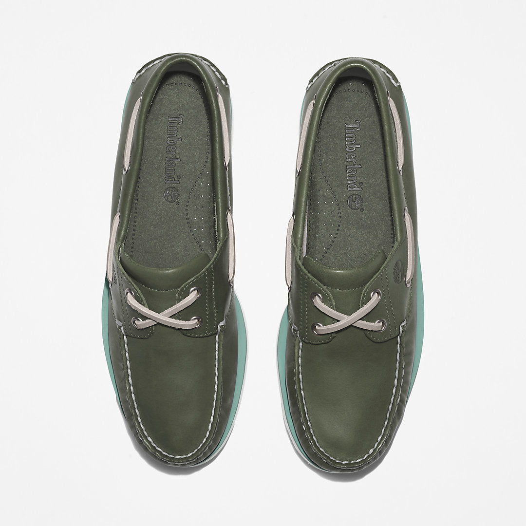 Timberland Mens Timberland® 2-Eye Classic Boat Shoe for Men in Dark Green