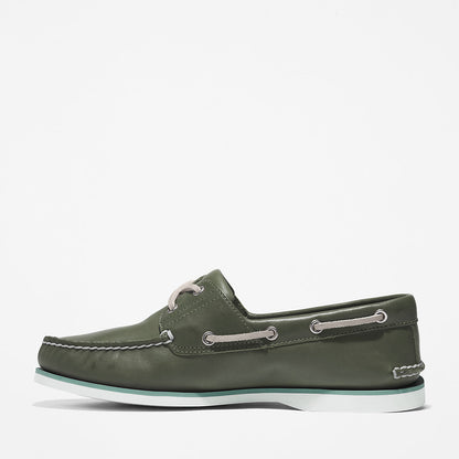 Timberland Mens Timberland® 2-Eye Classic Boat Shoe for Men in Dark Green