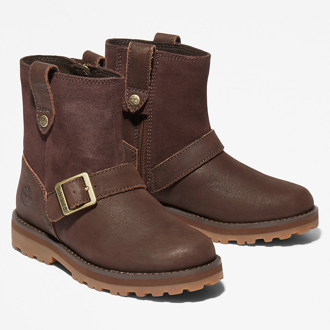 Timberland Kids Courma Kid Side-zip Winter Boot for Youth in Dark Brown