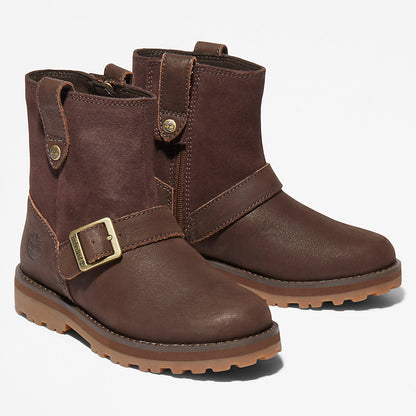 Timberland Kids Courma Kid Side-zip Winter Boot for Youth in Dark Brown