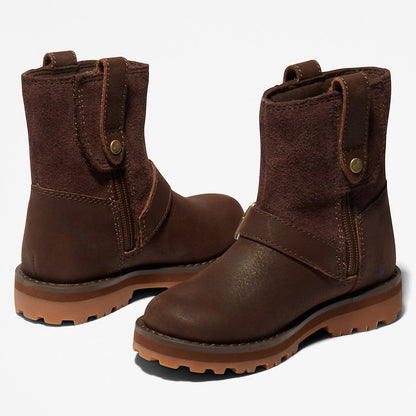 Timberland Kids Courma Kid Side-zip Winter Boot for Toddler in Dark Brown