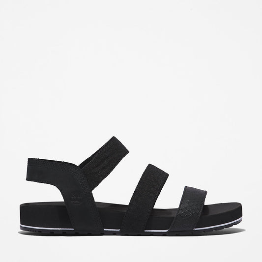 Timberland Womens Malibu Waves Ankle-strap Sandal for Women in Black