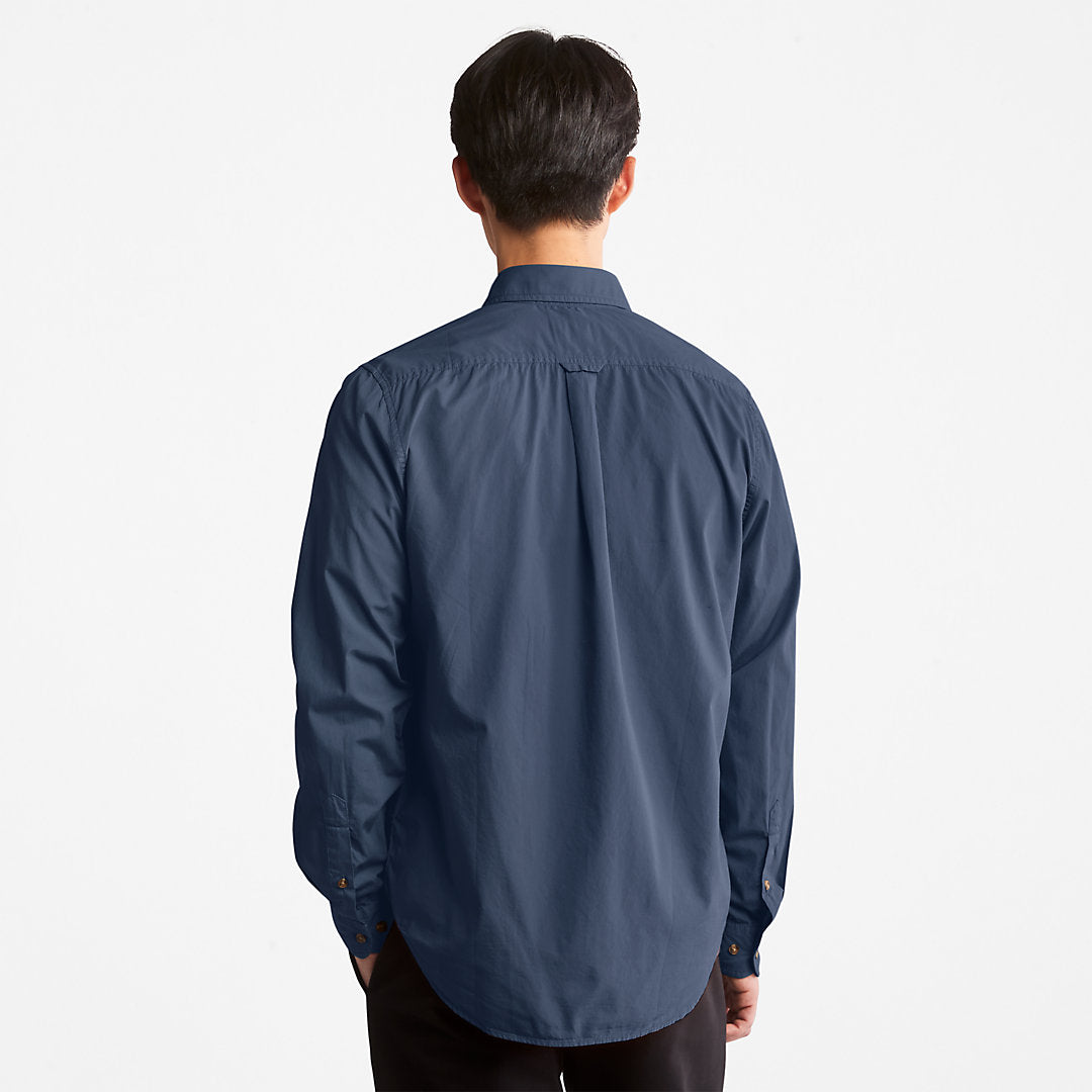 Timberland Mens Outdoor Heritage Washed Poplin Shirt for Men in Blue
