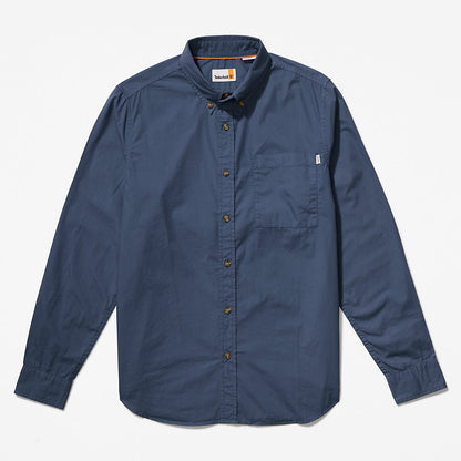Timberland Mens Outdoor Heritage Washed Poplin Shirt for Men in Blue