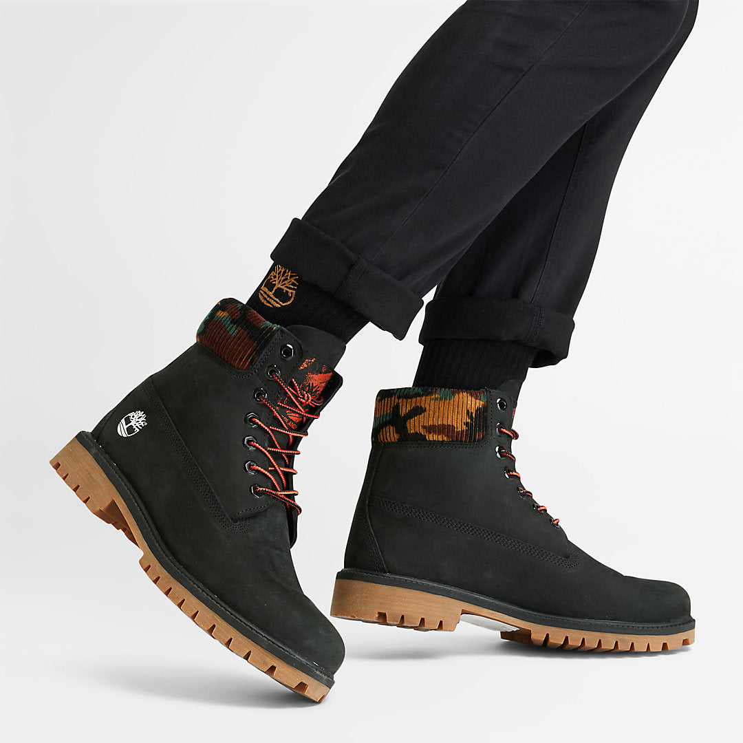 Timberland Mens Timberland® Heritage 6 Inch Winter Boot for Men in Black/Camo