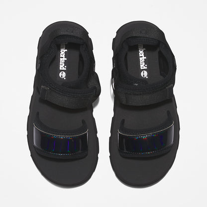 Timberland Womens Euro Swift Ankle-Strap Sandal for Women in Black
