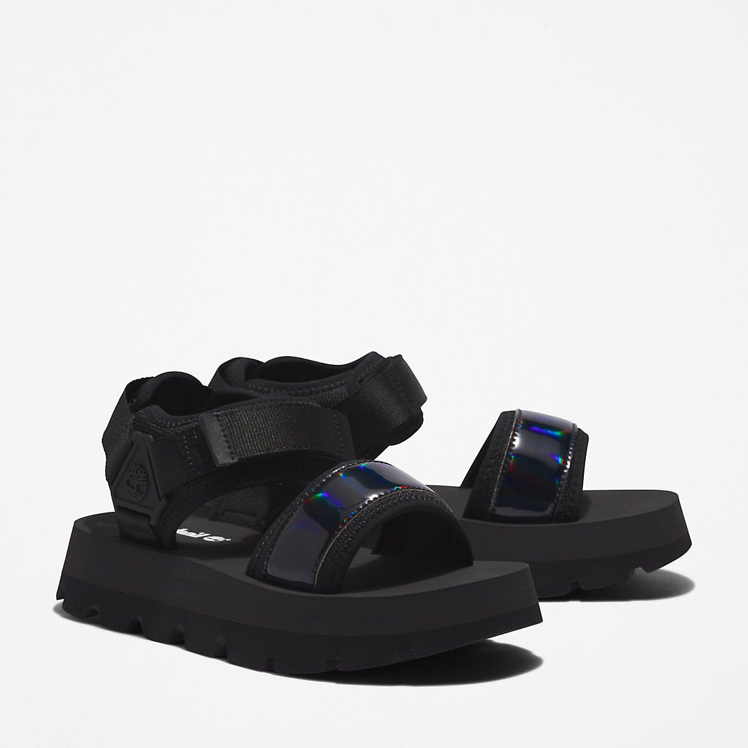 Timberland Womens Euro Swift Ankle-Strap Sandal for Women in Black
