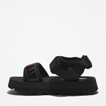 Timberland Womens Euro Swift Ankle-Strap Sandal for Women in Black