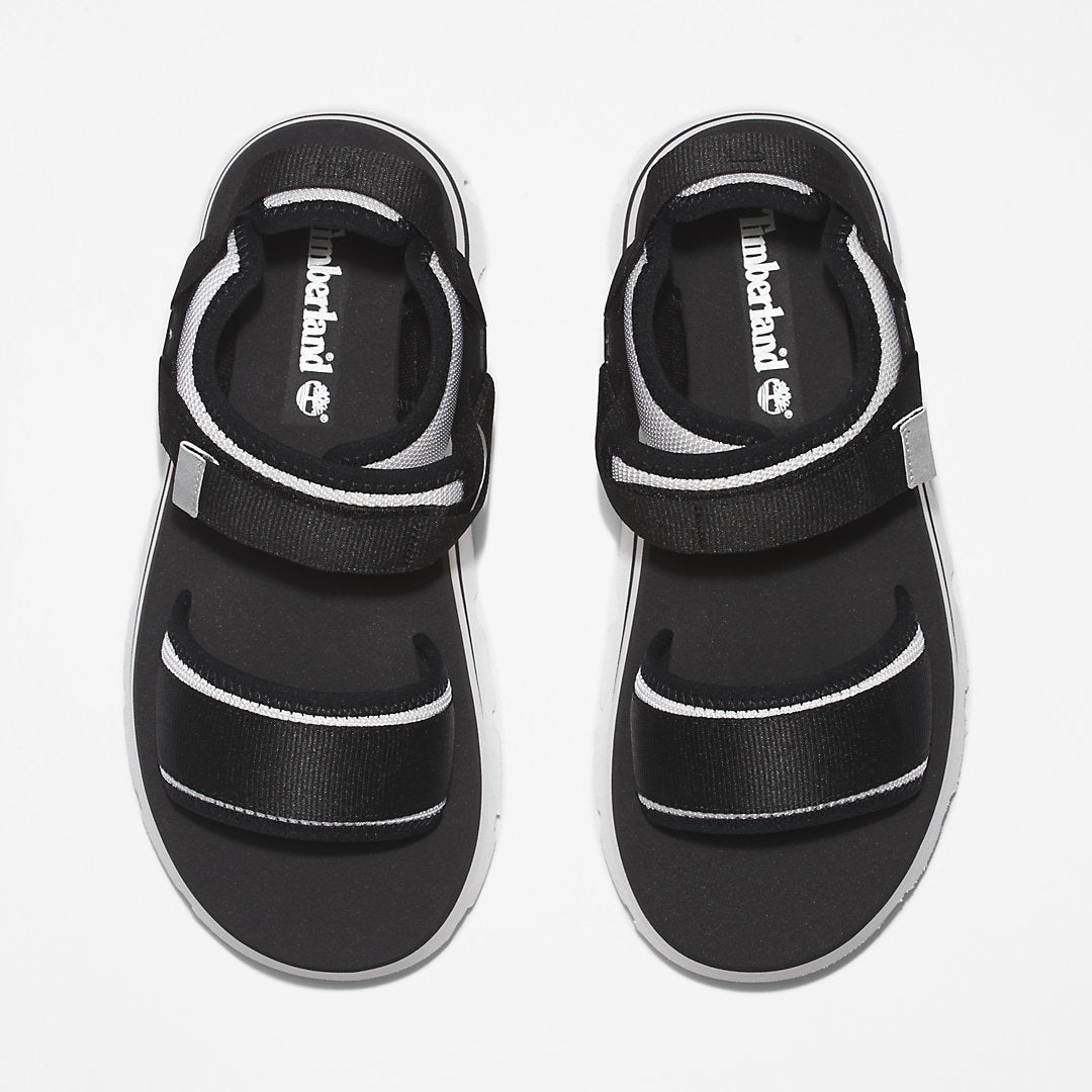 Timberland Womens Euro Swift Ankle-Strap Sandal for Women in Monochrome Black