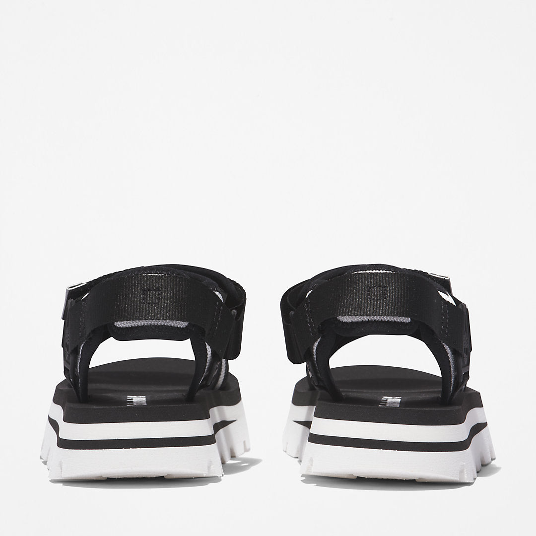 Timberland Womens Euro Swift Ankle-Strap Sandal for Women in Monochrome Black