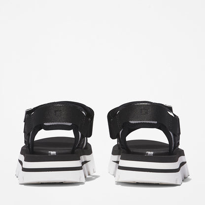 Timberland Womens Euro Swift Ankle-Strap Sandal for Women in Monochrome Black