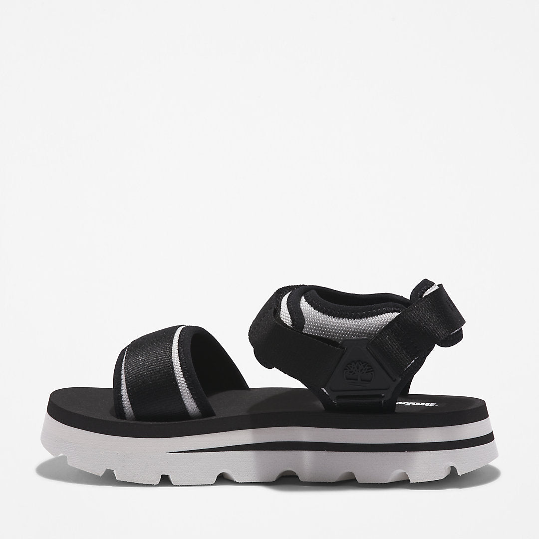 Timberland Womens Euro Swift Ankle-Strap Sandal for Women in Monochrome Black