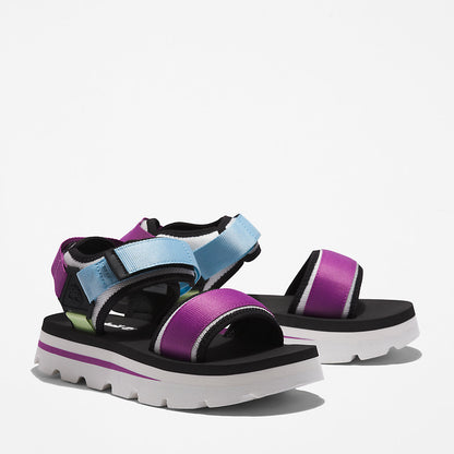 Timberland Womens Euro Swift Ankle-Strap Sandal for Women in Purple