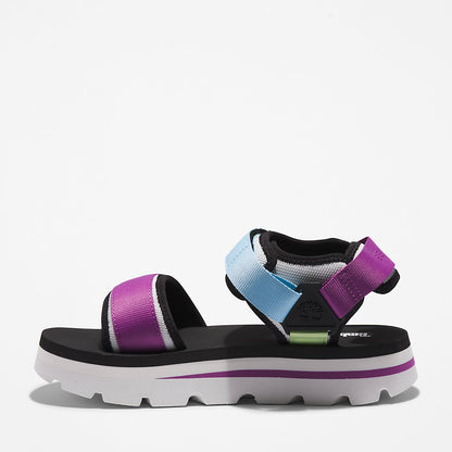Timberland Womens Euro Swift Ankle-Strap Sandal for Women in Purple