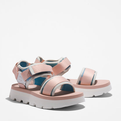 Timberland Womens Euro Swift Ankle-Strap Sandal for Women in Light Pink