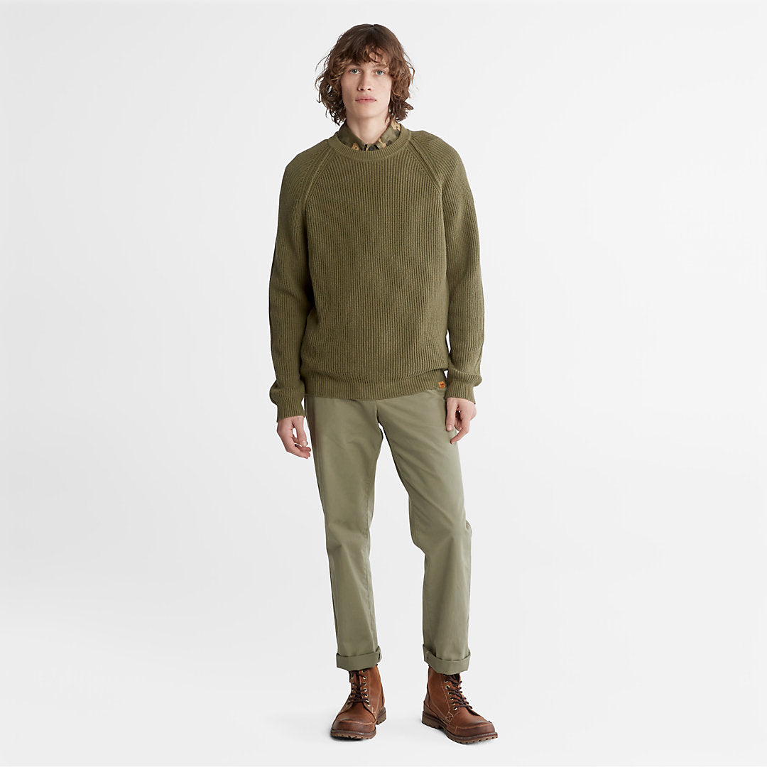 Timberland Mens Outdoor Heritage EK+ Sweater for Men in Dark Green