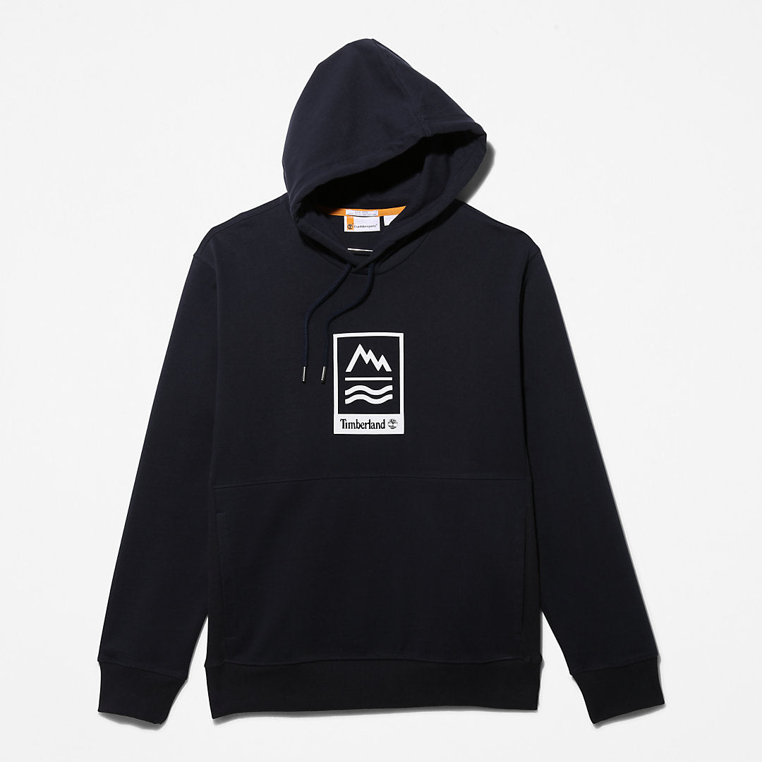 Timberland Mens Mountains-to-Rivers Hoodie for Men in Navy