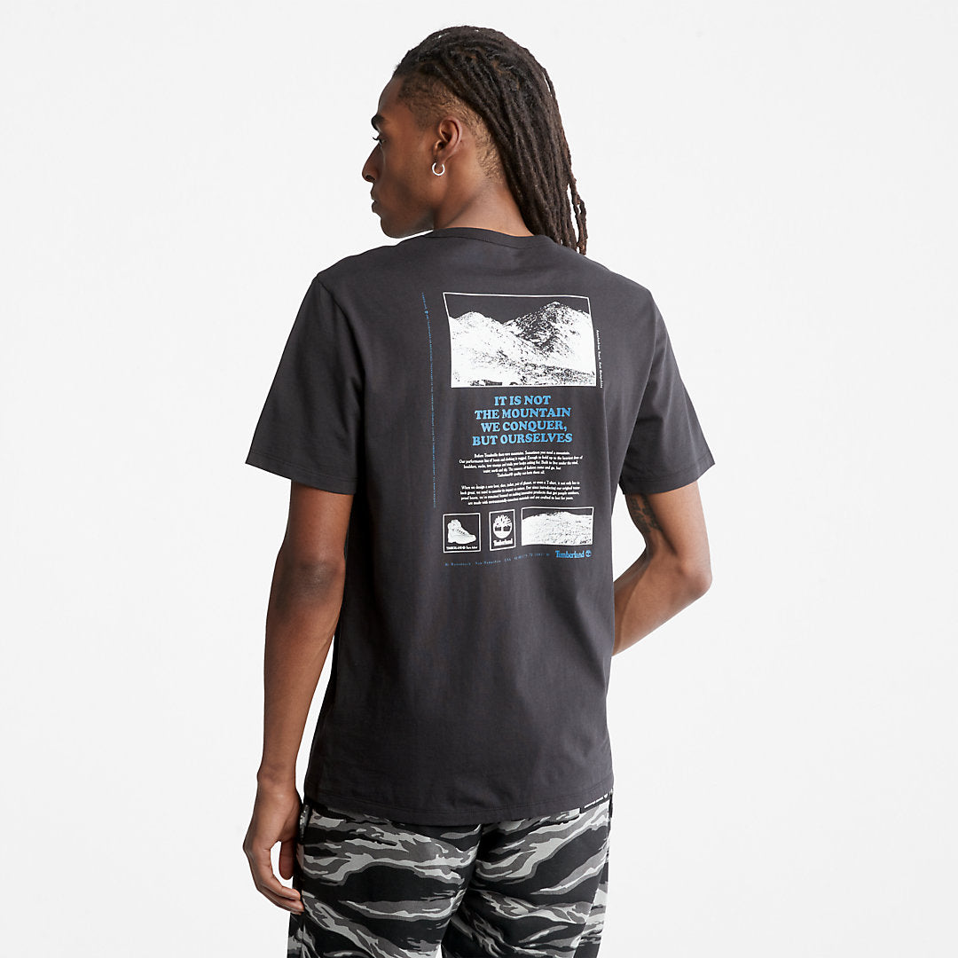 Timberland Mens Outdoor Heritage Boot-Logo T-Shirt for Men in Black