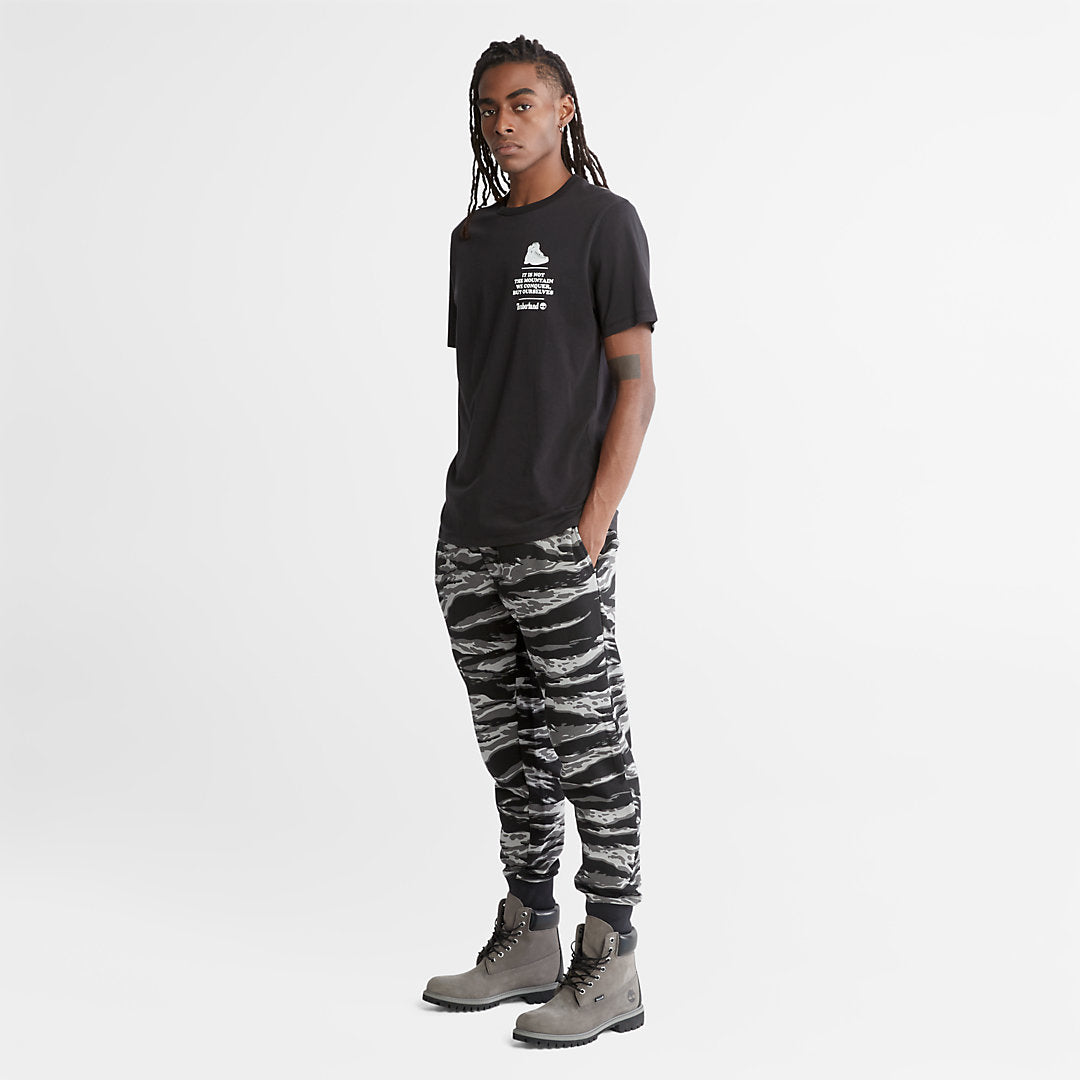Timberland Mens Outdoor Heritage Boot-Logo T-Shirt for Men in Black