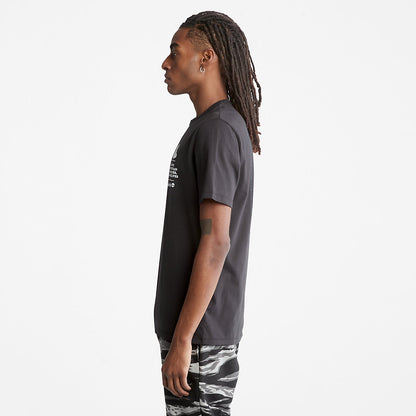 Timberland Mens Outdoor Heritage Boot-Logo T-Shirt for Men in Black