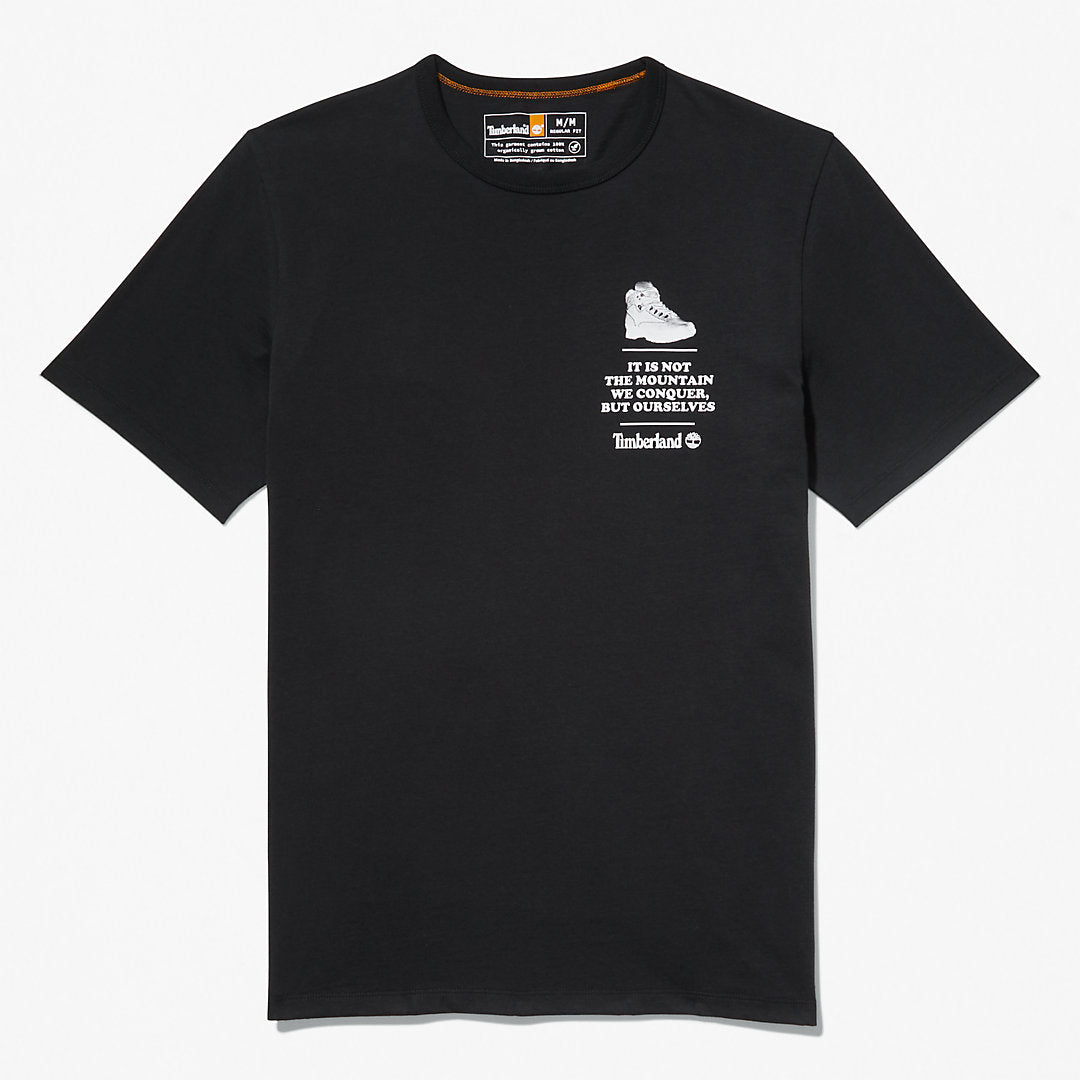 Timberland Mens Outdoor Heritage Boot-Logo T-Shirt for Men in Black