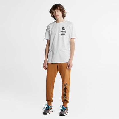 Timberland Mens Outdoor Heritage Boot-Logo T-Shirt for Men in White