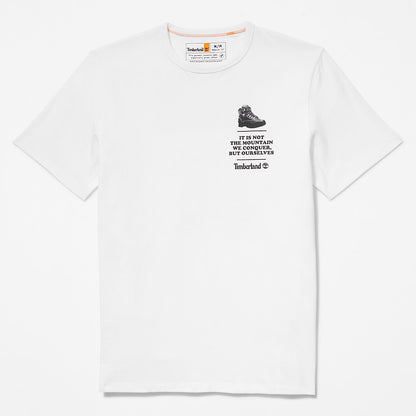 Timberland Mens Outdoor Heritage Boot-Logo T-Shirt for Men in White