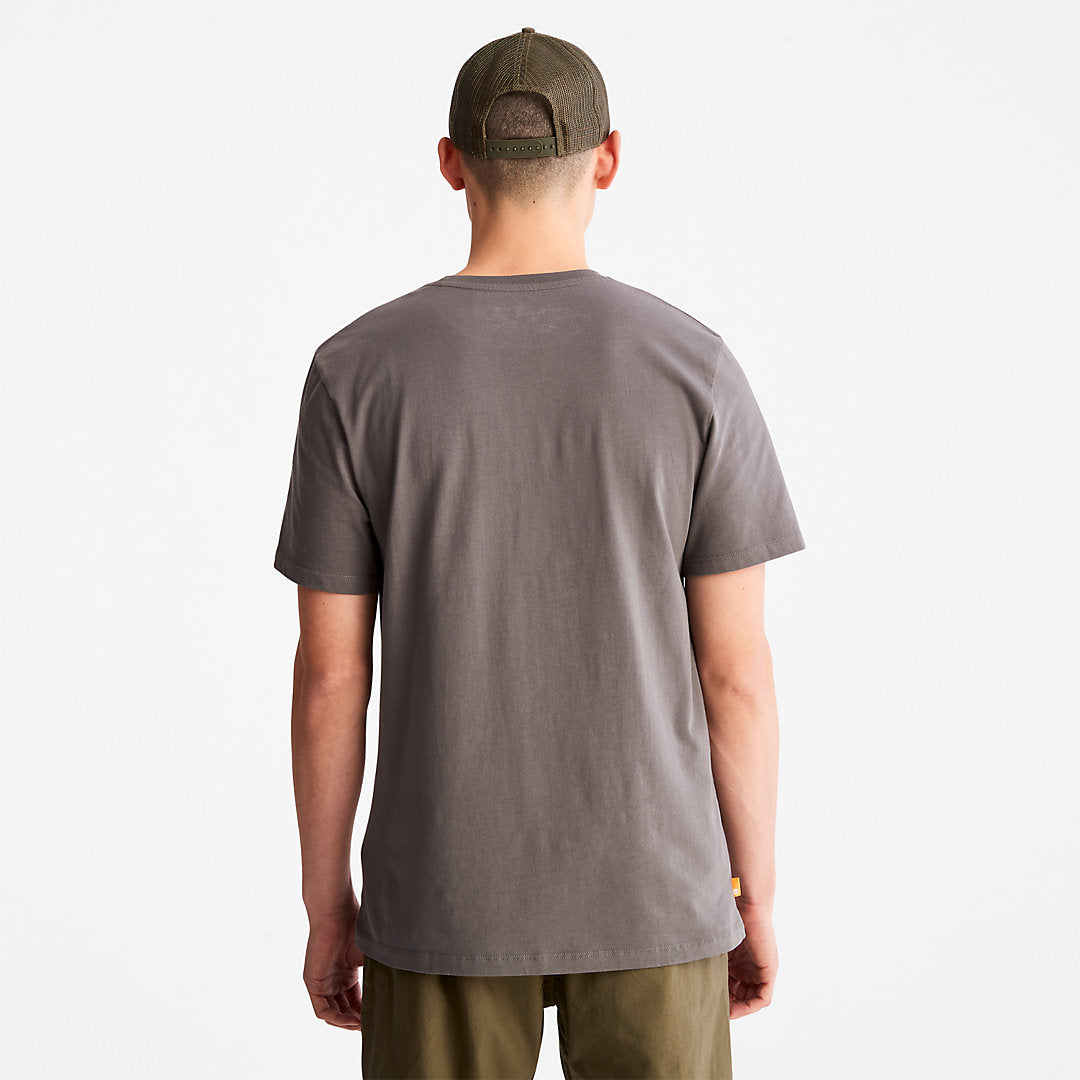 Timberland Mens Camo-Logo T-Shirt for Men in Grey